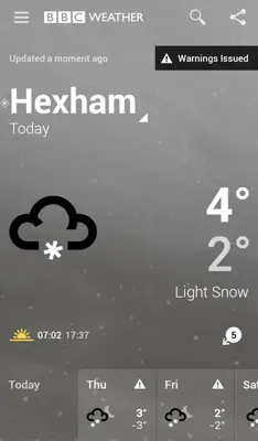 BBC Weather android App screenshot 9