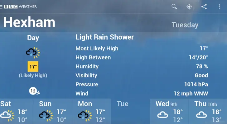 BBC Weather android App screenshot 11