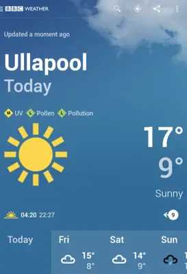 BBC Weather android App screenshot 12