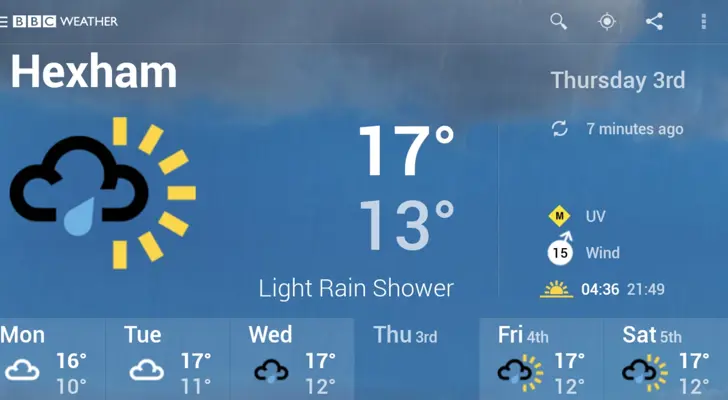 BBC Weather android App screenshot 15