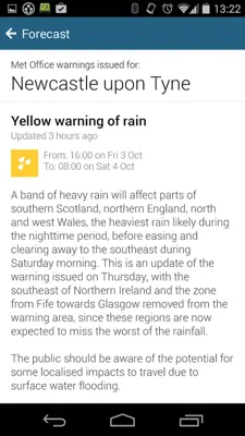 BBC Weather android App screenshot 4