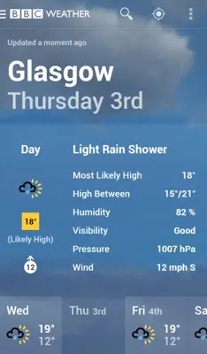 BBC Weather android App screenshot 7
